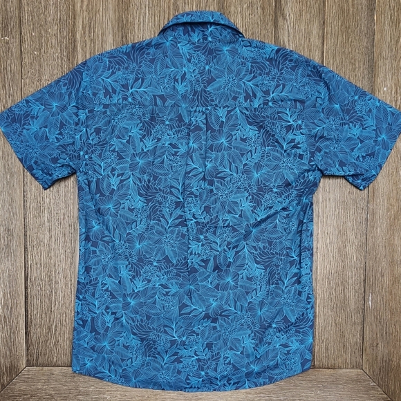 Valor Brand Casual Button up Short Sleeve Men's Size Large Blue - Picture 7 of 8
